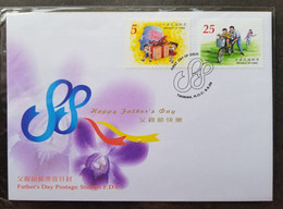 Taiwan Happy Father's Day 1999 Gifts Bicycle Cycling Family Father Child (FDC) - Brieven En Documenten