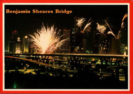 ! Moderne Ansichtskarte 1993, Sheares Bridge, Firework, Singapur, Singapore - Singapur