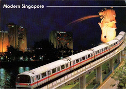 ! 1993 Ansichtskarte Singapur, Singapore, MRT Train - Treinen