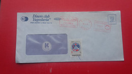 Envelope Diners Club Yugoslavia,Zagreb Red Sign.Red Cross Stamp - Croacia