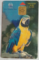 Indonesia Chip Card 100 Unit Rp 13,200 Blue And Yellow Maca 1 ( Parrot ) - Indonesia