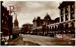 RPPC OXFORD  Queen's And High Street (Real Photographic (RP) - Oxford