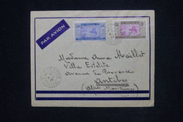 MAURITANIE - Enveloppe De St Louis Par Avion Pour Antibes En 1933 - L 120186 - Lettres & Documents