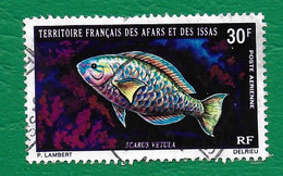 AFARS ET ISSAS, 1971, POSTE AÉRIENNE, POISSON, SCARUS VETULA, FAUNE MARINE, OBLITÉRÉ - Used Stamps