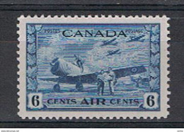 CANADA:  1942/43  AIR  MAIL  BOMBING  PLANE  -  6 C. UNUSED  STAMP  -  YV/TELL. 7 - Entrega Especial/Entrega Inmediata