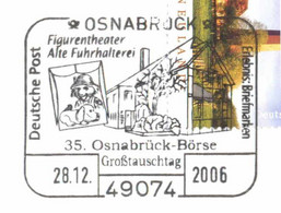 960  Chien, Guignol: Oblit. Temp. D'Allemagne, 2006 - Dog, Puppet Theatre Pictorial Cancel From Osnabrück, Germany - Hunde