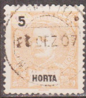 HORTA (Açores) - 1897,  D. Carlos I.   5 R.    D. 11 3/4 X 12  (o)  MUNDIFIL  Nº 14 - Horta