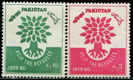 PK0204 Pakistan 1960 International Year Of Refugees 2V Engraving Edition MNH - Pakistan