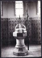 ZELDZAME OUDE PERSFOTO * BEERNEM DOOPVONT St- AMANDUSKERK * 17.5 X 13 Cm FONT BAPTISMAUX - BAPTISMAL FONT - Beernem