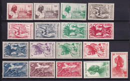 GUADELOUPE - 1947 - SERIE COMPLETE YVERT N°197/213 ** MNH - COTE = 43 EUR. - Ungebraucht