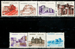 PK0212 Pakistan 1984 Castle Buildings 7V Around MNH - Pakistan