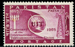 PK0224 Pakistan 1965 Telecom Union Centenary 1V Engraving Edition MNH - Pakistan