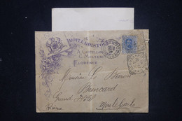 ITALIE - Enveloppe + Contenu De L 'Hôtel Bristol De Firenze Pour Un Baron à Monaco En 1897- L 120258 - Marcofilie