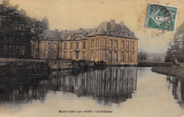 MONTIGNY-sur-AVRE (Eure-et-Loir) - Le Château - Carte Toilée Couleurs - Montigny-sur-Avre