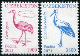 Uzbekistan 2021 Fauna — Birds Stamps 2v MNH - Ouzbékistan