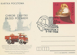 Poland Postmark D84.08.05 Bia: BIALYSTOK Sport Fire Brigade Helmet - Interi Postali