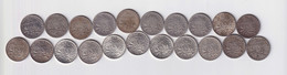 21 X MONNAIES 50 CENTIMES  ARGENT  1898-1899-1900-01-02-03-04-05-06-07-08-09-10-12-13-15-16-17-18-19-20 - Collezioni