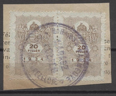 1934- Hungary- Revenue-used-02 - Fiscaux