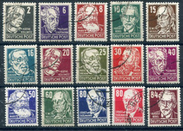 DDR / E. GERMANY 1952-53 Personalities Definitive Used.  Michel  327-41 - Usados