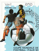 LAOS Block 126,used,football - Gebruikt