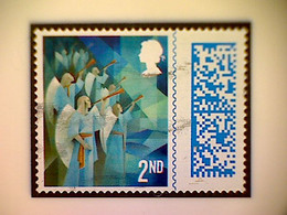 Great Britain, Scott #4176, Used(o), 2021, Cubist Christmas: Angels, 2nd-Matrix - Ohne Zuordnung