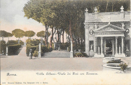 Italie Rome (Roma) - Villa Albani - Viale Dei Pini Con Terrazza 190x Colorisée TB - Parks & Gärten