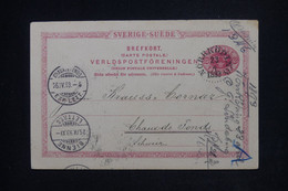 SUÈDE - Entier Postal De Norrkoping Pour La Suisse En 1893 - L 120307 - Postwaardestukken
