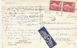 France & Marcofilia, Bordeaux, Cathedrale St. André, Façade Sud, Lisboa 1959 (50093) - Briefe U. Dokumente