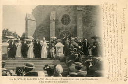 S8884 Cpa 79 La Mothe Saint Héraye - Présentation Des Rosières à La Sortie De L'Eglise - La Mothe Saint Heray