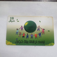 Plastine-(PS-PAL-0011E)-Green Enivironment-(518)-(3/2001)(10₪)(0012-558329)-used Card+1card Prepiad Free - Palestine