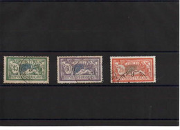 FRANCE 1907 MERSON Yvert 143-145 Oblitéré Cote : 4 Euros - 1900-27 Merson