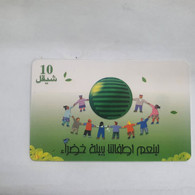 Plastine-(PS-PAL-0011I)-Green Enivironment-(521)-(4/2002)(10₪)(0003-536657)-used Card+1card Prepiad Free - Palestine