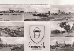 B1244) EMMERICH Am Niederrhein - S/W Mehrbild AK Mit Einigen Schiffen Usw. ALT 1959 - Emmerich