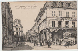 Arras (62 - Pas De Calais)  La Rue Saint Aubert , Angle De La Place Du Théâtre - Arras