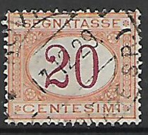 REGNO D'ITALIA 1890-94 SEGNATASSE RE UMBERTO I SEGNATASSE DEL 1870 CAMBIO COLORE SASS. 20 USATO VF - Postage Due