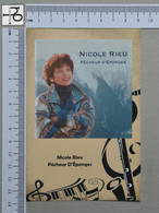 POSTCARD - NICOLE RIEU -  LP'S COLLETION -   2 SCANS  - (Nº48616) - Musica E Musicisti
