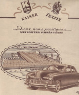 Publicité-Automobile Kaiser-Frazer-Willow-Run-Magasin "A L'Innovation" 50 Ans-Appareil Photographique-Pontiac Paris-1947 - Advertising