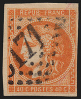 France N°48, Cérès De Bordeaux, 40c Orange, Oblitéré COTE 160€ - B/TB - 1870 Uitgave Van Bordeaux