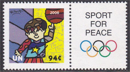 New-York - Le Sport Pour La Paix - Logo  Anneaux Olympiques - 2008 - N° Y&T 1079 - Ongebruikt