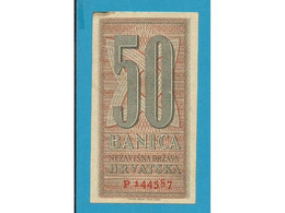 Croatia - NDH - 50 BANICA 1941 - AUNC/UNC - Croatia