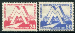 DDR / E. GERMANY 1951 Leipzig Spring Fair MNH / **.  Michel  282-83 - Neufs