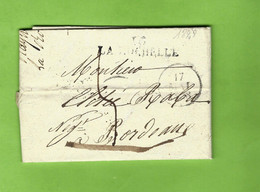 JUDAICA 1828 LETTRE D'AFFAIRES Par Raymond Poplineau à La Rochelle Pour MR Elisée Raba Armateur à Bordeaux B.E. V.SCANS - 1801-1848: Precursors XIX