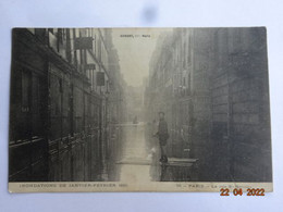 75 SEINE PARIS  PARIS JANVIER FEVRIER 1910 INONDATIONS 76 LA RUE SAINT NICOLAS - Paris Flood, 1910