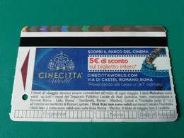 Biglietto Ticket Metrebus Roma Pubblicità Cinecittà World Park - Europa
