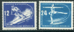 DDR / E. GERMANY 1950 Winter Sports MNH / **.  Michel  246-47 - Neufs