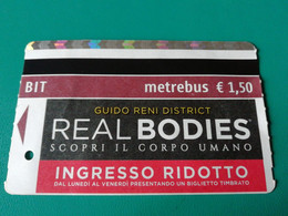 Biglietto Ticket Metrebus Roma Mostra Real Bodies - Europa