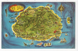 0CÉANIE - FIJI - FIDJI - MAP OF VITI LEVU  - THE LARGEST ISLAND IN FIJI GROUP - Fidji