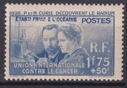 OCEANIE - 1938 - CURIE YVERT N°127 * MLH ! - COTE = 33 EUROS - - Ongebruikt