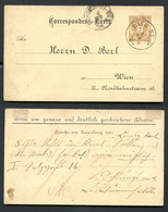 ÖSTERREICH Postkarte P43 Wien ZUDRUCK 1886 - Briefkaarten