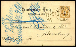 ÖSTERREICH Postkarte P44a BAHNPOST Pomuk Nepomuk PRIVATE PRÄGUNG 1884 - Briefkaarten